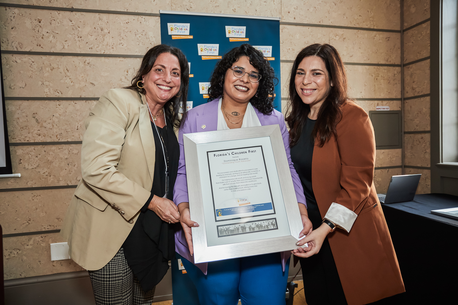 Miami Marissa Leichter, honoree Dominique Rosario, Geori Seldine